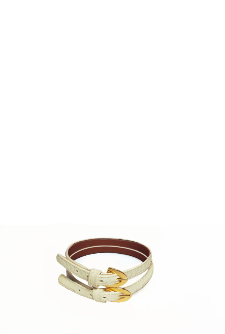 Ankle Strap – creme-snake-print