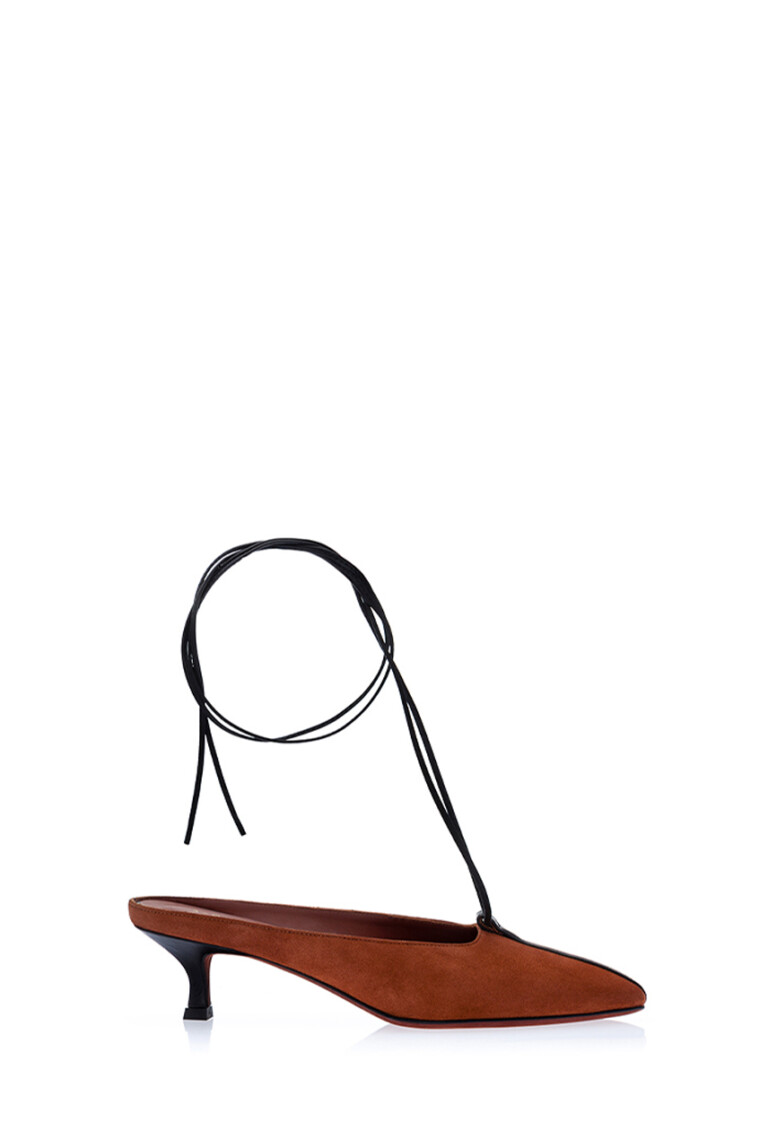 La Frivola – cotto-suede-black-calf