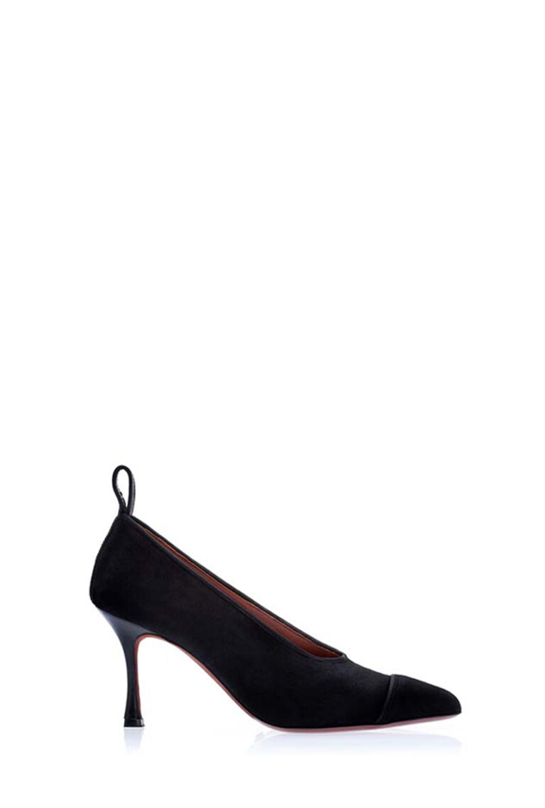 La Seduttrice – black-suede-gros-grain