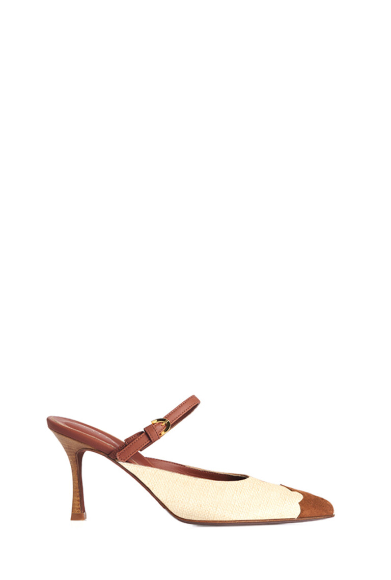 La Vanesia – natural-raffia-caramel-suede