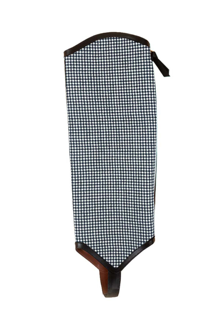 The Long Gaiter – bw-chess-fabric-black-calf