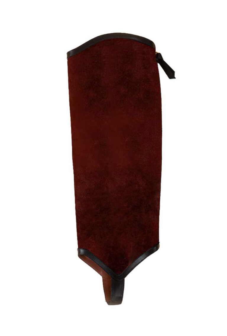 The Long Gaiter – bruciato-wax-crosta-black-calf